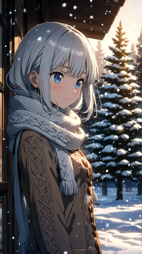 masterpiece, best quality, highly detailed anime illustration, (soft shading:1.2), dramatic lighting, modern anime style, cinematic composition, detailed facial expressions

characters:
girl: long flowing silver hair, bright blue eyes, petite figure, small...