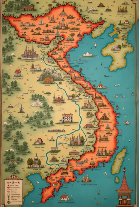 The map of Đại Việt in the 10th century