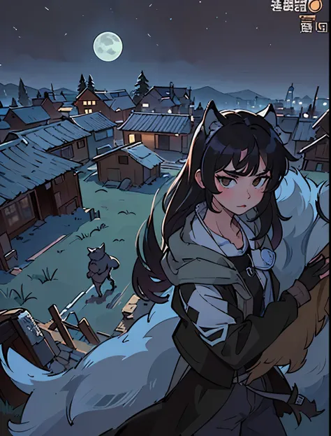  Anime Scene with a Wolf and a Man Walking in a Village,  POV furry art , Close-up of a tree hiding on a roof , Disco Ilisia Art work,  Disco Elysium Concept Map , Provided by Shingei, Disco Ilisia Art , an Anthropomorphic wolf, 塔尔塔科夫斯基, Anthropomorphic wo...