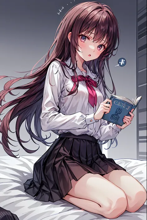 material、 thick paint 、 Girls Sleeping With A Hangover、Pale face、Pain々Funny face、A tired face, 手は2Books､The legs２Books､Fingers５Books，Black T-shirt、 shorts、１people々  girl、 on the bed， Hair， shortcuts， unkempt hair with an opening，Short braided hair，Neat，スレン...