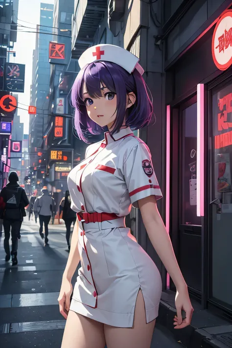 Anime girl with purple hair and a nurse's hat,  anime style 4 k, anime art wallpaper 8k,  Anime Art 4K Wallpaper ,  anime art wallpaper 4k ,  Best anime 4k konachan wallpaper ,  4K anime wallpaper ,  4K anime wallpaper ,  anime art style Moe ,  anime style...