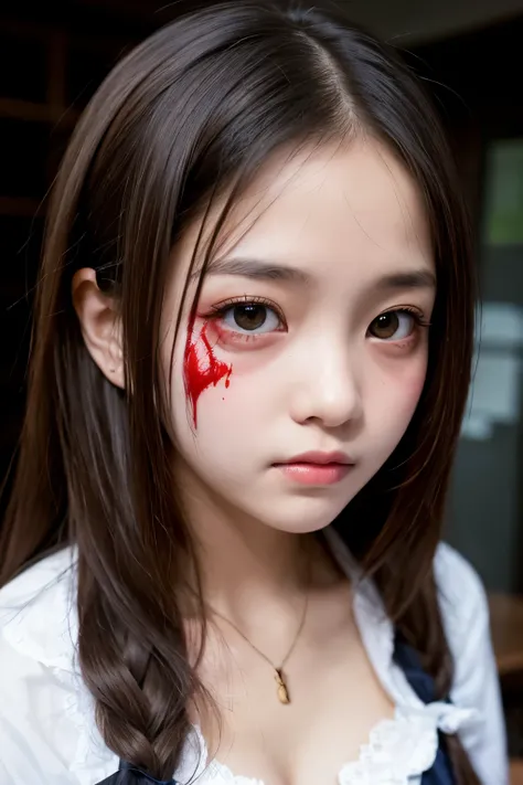  high definition、 real 、 cute face , cute face 、 beautiful girl、 beautiful women,Chestが, 可愛い beautiful girl、 cute high school girl with strawberry pattern、Chest、Spiritual、 horror、 Ghosts、 grotesque、 zombie high school girl、I tried dying all at once、 cute h...