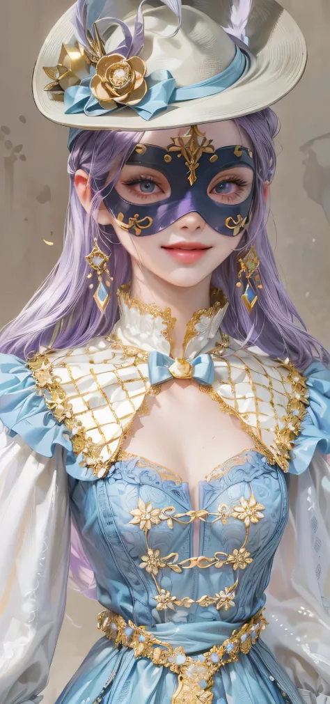 (masterpiece, top quality, best quality, official art, enchanting and aesthetic:1.2), 1female, purple hair, long hair, bangs, covered eyes, blindfolded, high quality details, 4k eyes, purple hair, long hair, (masterpiece, top quality, best quality, officia...