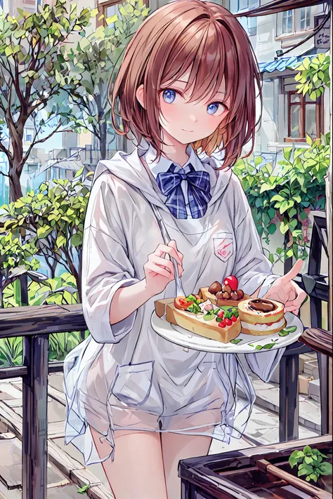 A small cafe in the woods.   A stylish cafe with a terrace nestled quietly in the woods.   Starting with delicious coffee 、 where the colors shine visibly  .,  cake,  sandwich , And spaghetti .  naked apron，The clerk's smile is very nice.、Very popular with...