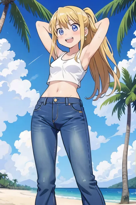 masterpiece,best quality,ultra detail, ((Perfect Face, Perfect Arms, Perfect hands, Perfect Fingers)), 1girl, 14yo, petite, ((round face, ecstasy, orgasm face, drooping eyes, shame smiling, blush)), dropping eyes, sleepy, Open mouth, ((White teeth)), backg...