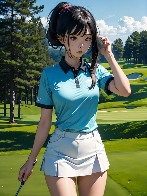 Female Golfer、shot