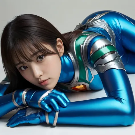 High-definition photos、Raw photo、photos realistic、Beautie、shiny costume、photos、Erotic costumes、super sentai costume、nipples stand