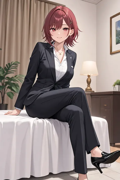 Beautiful Female Boss、Age 30、 suit。