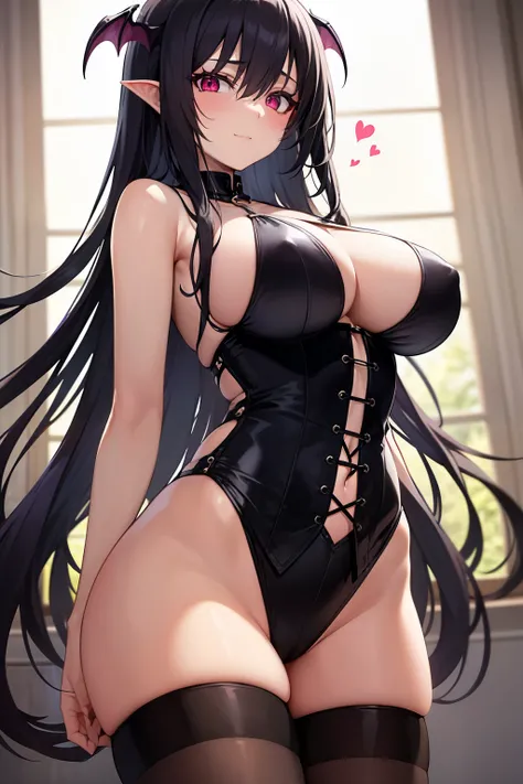 It was a dazzling succubus with long black hair and a pair of D-cup breasts that were barely hidden by a tight black corset. His skin had a faint red tint and his pink eyes shone with mischief.. I had a pair of wide, toned hips.. His succubus tail ended in...