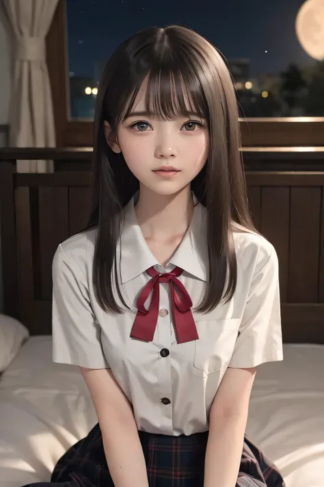 (masterpiece, Best Quality, 8K,Raw photo, High resolution:1.5), (1 girl, upper body, kneeling on the floor, Restrained girl, a girl is crying, arms behind back:1.6), (crying, sobbing, tearing, tearful, full-face blush, embarrassed, shyness), (dark backgrou...