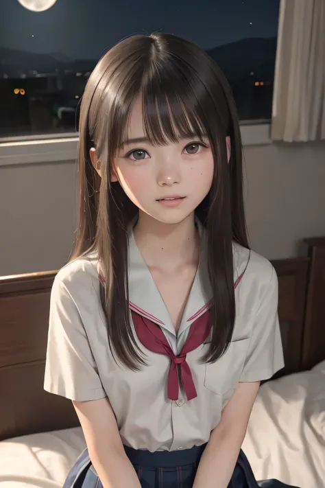 (masterpiece, Best Quality, 8K,Raw photo, High resolution:1.5), (1 girl, upper body, kneeling on the floor, Restrained girl, a girl is crying, arms behind back:1.6), (crying, sobbing, tearing, tearful, full-face blush, embarrassed, shyness), (dark backgrou...