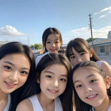 (Completely naked下着姿)、((Super cute and popular idol、Four super cute, tiny elementary school girls in one photo))、(masterpiece).A perfect, beautiful, lovely, captivating &#39;s smile、(( 5 small photos of the whole body of 4 people in high definition in 1))、...