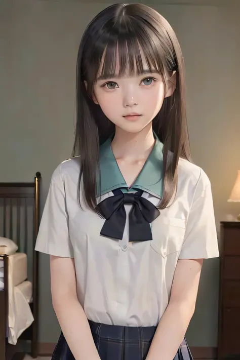 (masterpiece, Best Quality, high quality, 8K, Raw photo, High resolution:1.8), (1 girl, upper body, kneeling on the floor, Restrained girl, arms behind back:1.6), (crying, sobbing, tearing, tearful, full-face blush, embarrassed, shyness:1.2), (dark backgro...