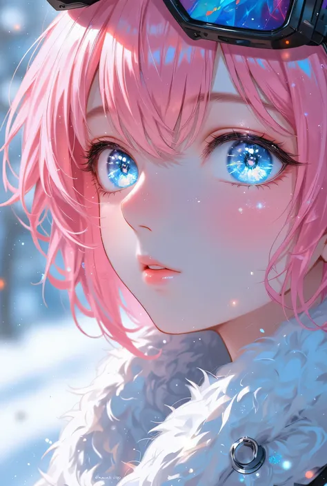 (EyesHD:1.2), masterpiece, best quality, ultra-detailed, very aesthetic, sharp focus, depth of field, vibrant colors, ray tracing, best lighting, detailed illustration, detailed background, cinematic, beautiful face,beautiful eyes,

1lady,(((pink short hai...