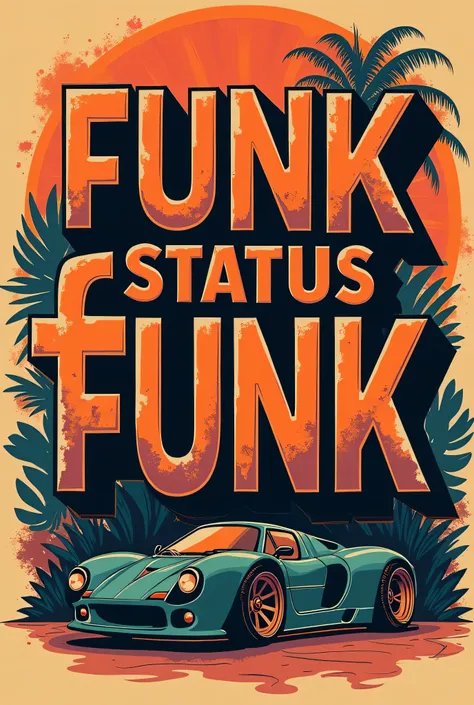 Logo of the name Funk Status with MC on top MC Rhian MC Everything MC Cadu