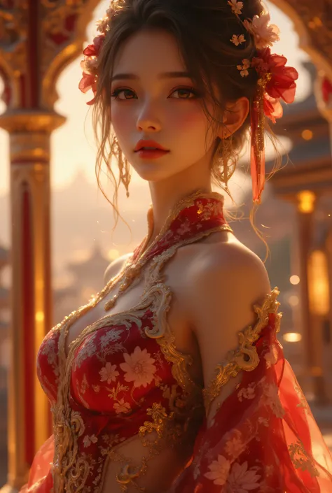 Pretty cute beautiful Chinese lady idol wear outfits and dress, reflecting the cultural essence of the location.

🌍 Randomized Travel Theme:
She is gracefully dressed in an outfit inspired by a randomly selected world culture, blending traditional attire w...