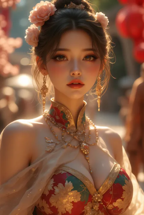 Pretty cute beautiful Chinese lady idol wear outfits and dress, reflecting the cultural essence of the location.

🌍 Randomized Travel Theme:
She is gracefully dressed in an outfit inspired by a randomly selected world culture, blending traditional attire w...