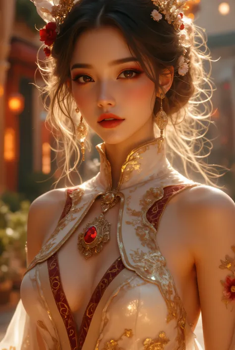 Pretty cute beautiful Chinese lady idol wear outfits and dress, reflecting the cultural essence of the location.

🌍 Randomized Travel Theme:
She is gracefully dressed in an outfit inspired by a randomly selected world culture, blending traditional attire w...