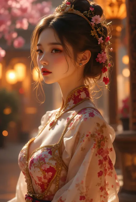 Pretty cute beautiful Chinese lady idol wear outfits and dress, reflecting the cultural essence of the location.

🌍 Randomized Travel Theme:
She is gracefully dressed in an outfit inspired by a randomly selected world culture, blending traditional attire w...