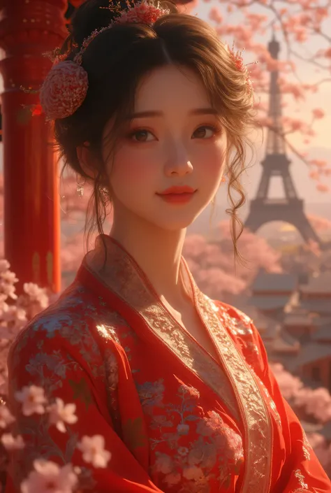 chinese pretty cute young idol with pretty dress, reflecting the cultural essence of the location.

🌍 Randomized Travel Theme:
She is gracefully dressed in an outfit inspired by a randomly selected world culture, blending traditional attire with artistic e...