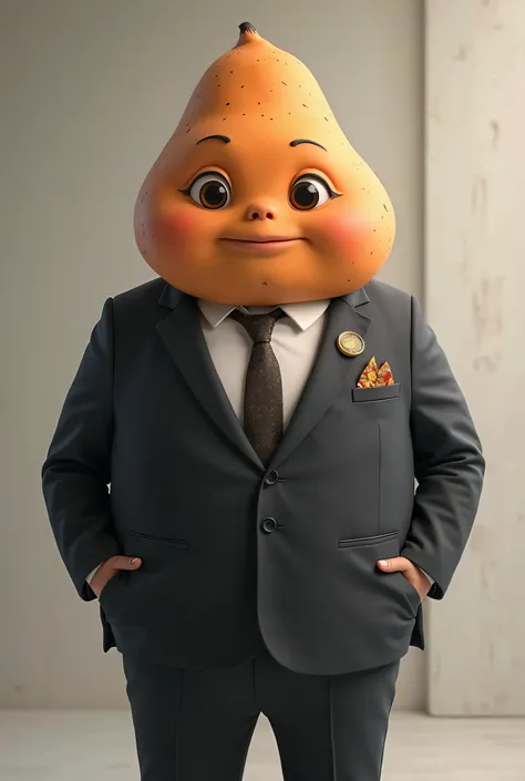  High quality,  8K Ultra HD, Make a character in a suit with a sweet potato face