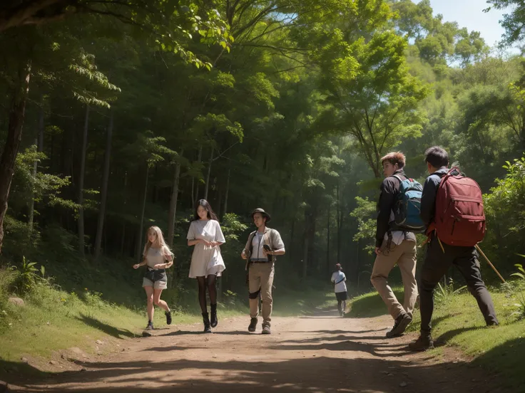 The story revolves around a group of brave explorers who decide to go on a perilous adventure to search for an ancient treasure buried in a remote forest, believed to date back centuries