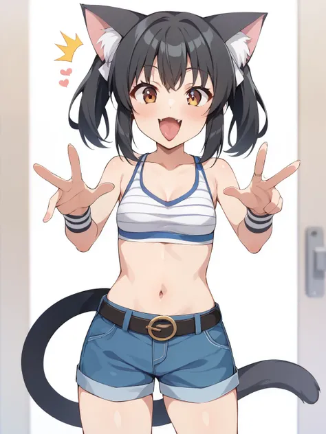  score_9,  score_8_up,  score_7_up,  source_ANIME BREAK ，nsfw， uncensored， Low， body type，Her nimble fingers deftly remove the belt and zipper , her smirk spreads happily "ah, gives you the shaft a little slowly !" she purrs, her tail swings backwards when...