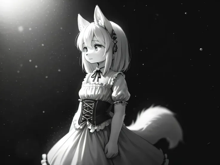 ( blurred , hips:1.6) , Rule of Thirds , The Crucial Moment , shallow depth of field , Rule of Thirds , (Old Monochrome Negative Movie , soft focus , high key :1.5) , ( out of focus ) , available light , realistic hairy fur , Round eyes , looks ...