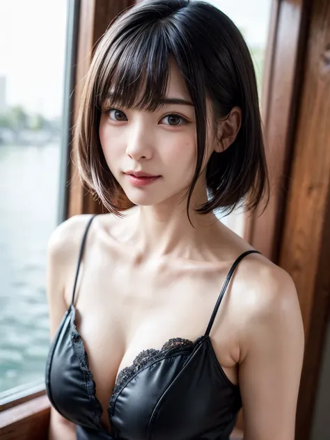  1 girl、TOP QUALITY、realistic、、 description depth of boundary 、 natural soft light、 orbital space、charm、 beautiful face、Cleanliness、 Pure Face、 white skin、cute hawk hair、bangs、 beach、 sunshine、x} nedium breasted body sbian、((セーター黄金比の beautiful face 対称性のある ...