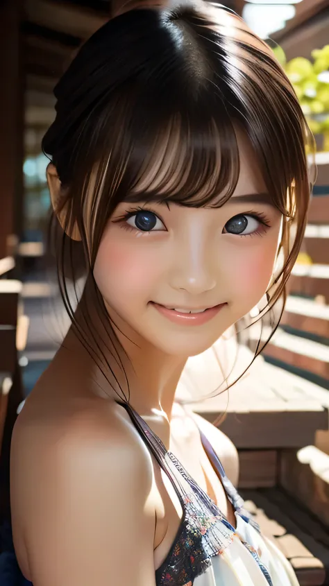 A beautiful young girl, delicate facial features, large eyes, long eyelashes, small nose, full lips, porcelain skin, shoulder-length hair, subtle smile, elegant pose, intricate embroidered dress, soft lighting, cinematic composition, dreamlike atmosphere, ...