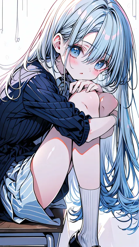  masterpiece, top quality, very detailed, (illustration,  official art :1.1),  ,(((( light blue  long hair)))),  light blue hair, ,,  long hair (( blush)) , cute face,  big eyes,  masterpiece, top quality,((((( a very delicate and beautiful girl))))),surpr...