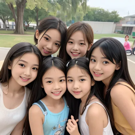 (Completely naked下着姿)、((Super cute and popular idol、Four super cute, tiny elementary school girls in one photo))、(masterpiece).A perfect, beautiful, lovely, captivating 's smile、(( 5 small photos of the whole body of 4 people in high definition in 1))、...