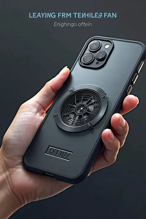 Cooling fan on phone case