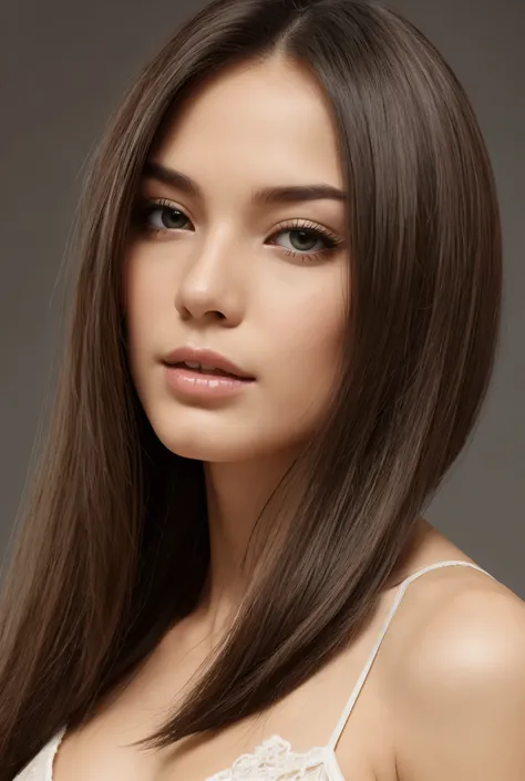 Straight hair black hair, 1 , Long hair, Rice, simple bottom, best quality, Realistic original