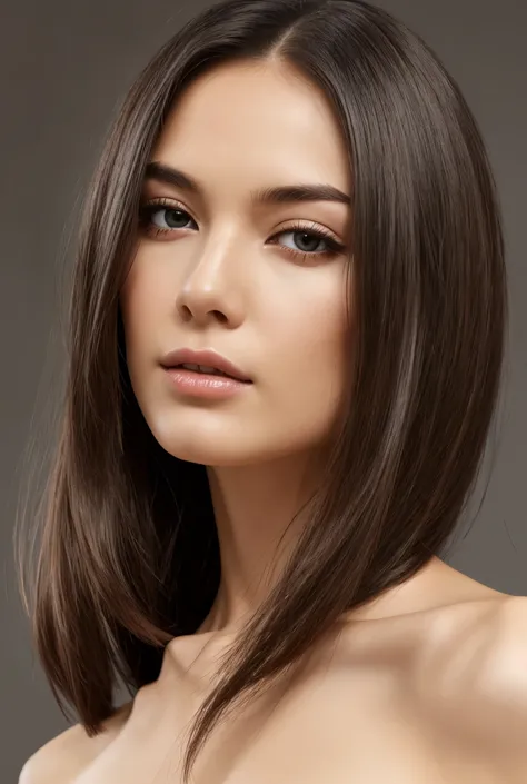 Straight hair black hair, 1 , Long hair, Rice, simple bottom, best quality, Realistic original