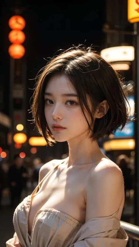 masterpiece, 8k, photorealistic, Optimal ratio, detailed faces, ((Spectator monitoring)), , realistic, Shapely bust, slender body, The upper body faces forward, Detailed, Beautiful Hair , fine skin, RAW Color Art, diffused soft lighting , sharp conce...