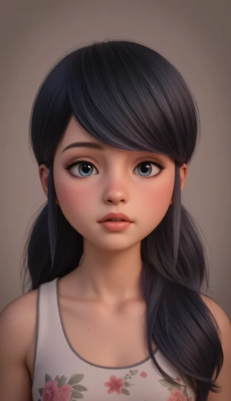 1girl, Solo, High Resolution, Masterpiece, Anatomically Correct, Accurate, Best Quality, black hair, blue eyes, tween