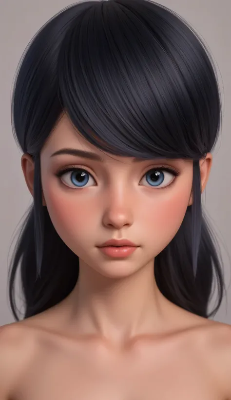 1girl, Solo, High Resolution, Masterpiece, Anatomically Correct, Accurate, Best Quality, black hair, blue eyes, tween