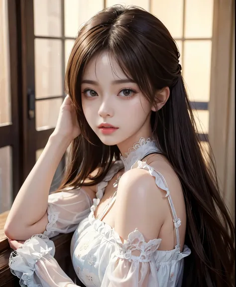 ( masterpiece、TOP QUALITY、TOP QUALITY、Official Art、 beautiful and beautiful :1.2)、(one girl:1.3)、twin tails,beautiful breasts,1People Women、( brown hair shortcut )、Smooth and beautiful brown hair、 reflective, light brown eyes 、I've gained a little wei...