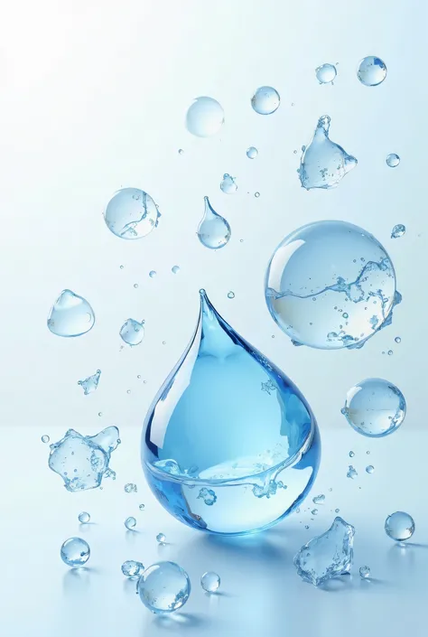 Simple water drop patchwork graphics 