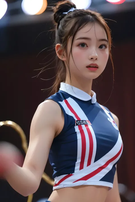 (8k, RAW photo,TOP QUALITY, high definition:1.1), (超realisticな:1.4),(realistic, realistic:1.3), Japanese beauty 、Rhythmic Gymnastics Club、 rhythmic gymnastics uniform 、(( upper body:1.3))