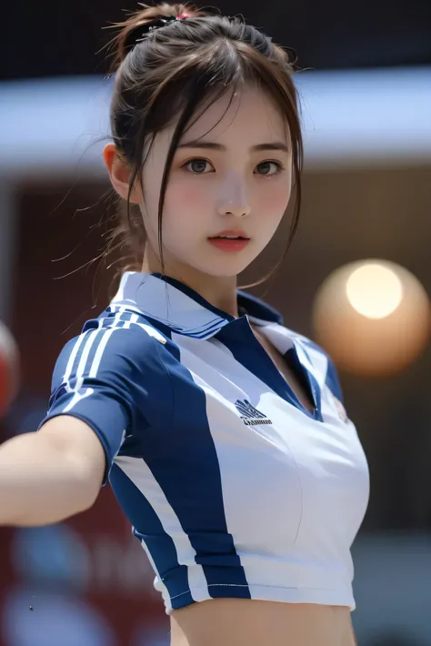 (8k, RAW photo,TOP QUALITY, high definition:1.1), (超realisticな:1.4),(realistic, realistic:1.3), Japanese beauty 、Rhythmic Gymnastics Club、 rhythmic gymnastics uniform 、(( upper body:1.3))