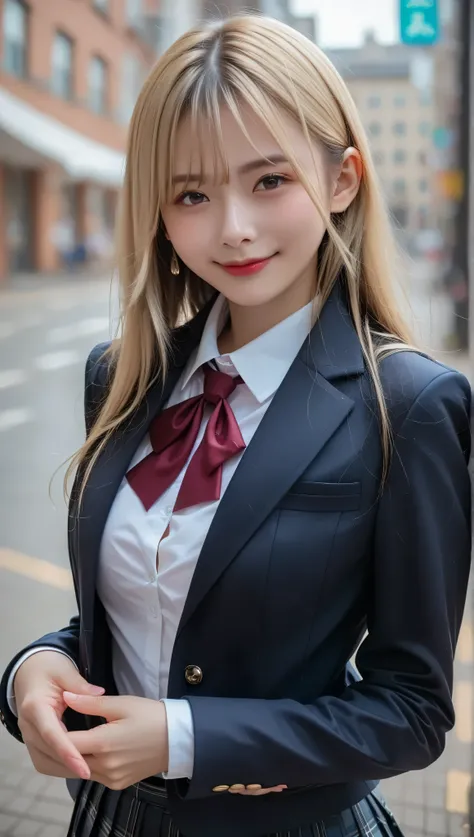 score_9, score_8_up, score_7_up, super detailed, BREAK Complete Anatomy , 32K, masterpiece , TOP QUALITY, super high definition , beautiful face and eye details , beautiful Japanese woman , blonde hair, invalid,smile, steam, school uniform, bla...