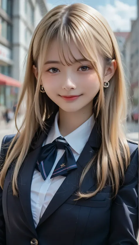 score_9, score_8_up, score_7_up, super detailed, BREAK Complete Anatomy , 32K, masterpiece , TOP QUALITY, super high definition , beautiful face and eye details , beautiful Japanese woman , blonde hair, invalid,smile, steam, school uniform, bla...