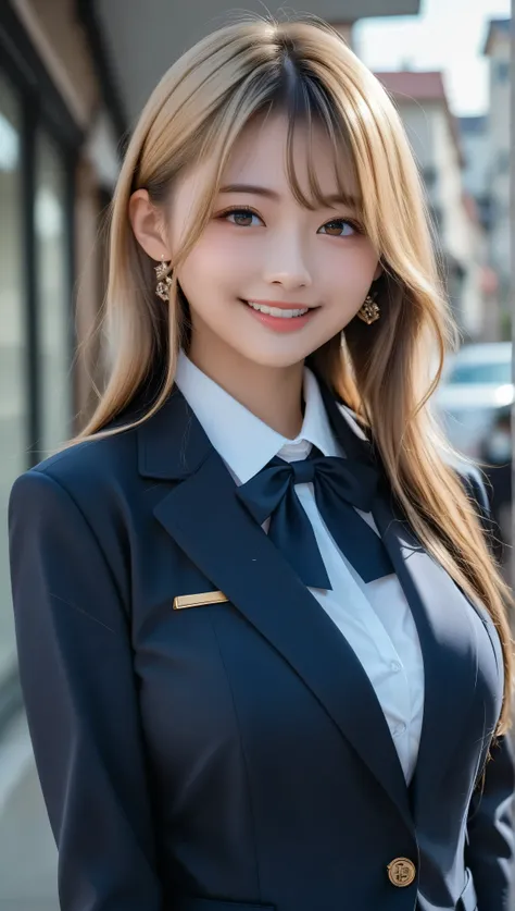 score_9, score_8_up, score_7_up, super detailed, BREAK Complete Anatomy , 32K, masterpiece , TOP QUALITY, super high definition , beautiful face and eye details , beautiful Japanese woman , blonde hair, invalid,smile, steam, school uniform, bla...