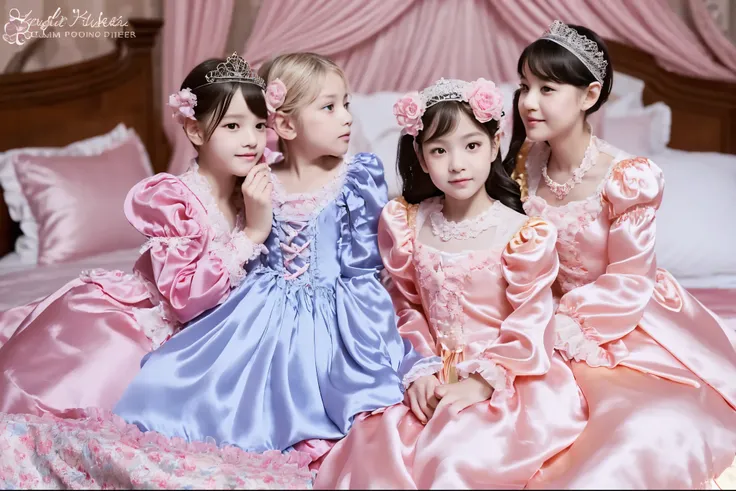 A composition that reflects the entire bed,,highest quality, masterpiece, highest resolution, artwork, super それにget used to it, many get used to it, get used to it, それにget used to it, 3k realistic pictures,,((short body height:1.0)),((twelve yaers old girl...