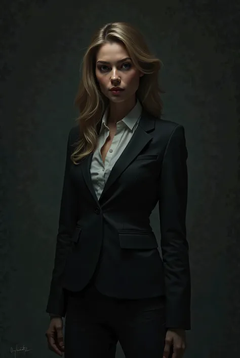 Image of a businesswoman for a dark profile