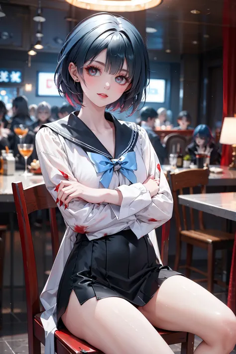 high quality, high definition,  Dark Fantasy Art 。
The headquarters of the enemy organization 、My old friends from the past。
friends、I'm not surprised to see her there。

(She becomes a full vampire.:1.2)、(With bright red eyes、Her large, vertically elongate...