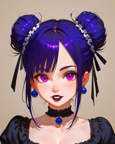 (gothic women), 21 years old, fall on my face, Best quality, score_9, score_8_up, score_7_up, textured skin 1.8, hair in a messy bun