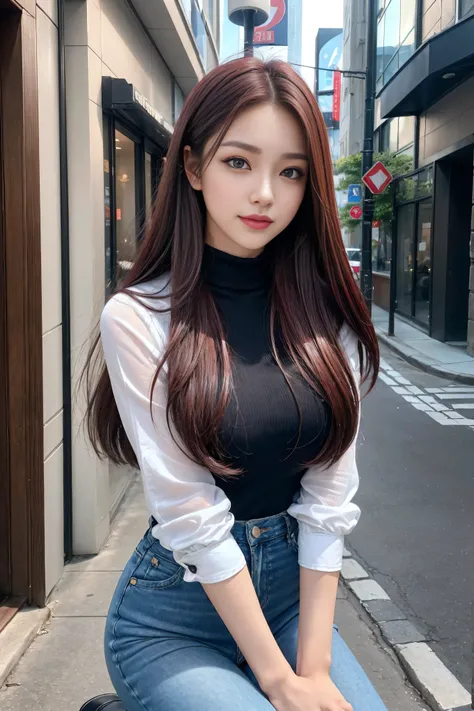 (( realistic lighting, best quality,  8,000,  masterpiece:1.3)), (Lock focus:1.2),  for 2 girls，beautiful woman with perfect body:1.4， beautiful Korean girl ， K-pop idol ，big blue eyes，Double eyelid long lashes ，plump sexy red lips，Complex and detailed fac...